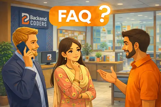 FAQ Illustration for Backend Coders India