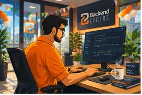 Backend developers coding and building scalable IT solutions